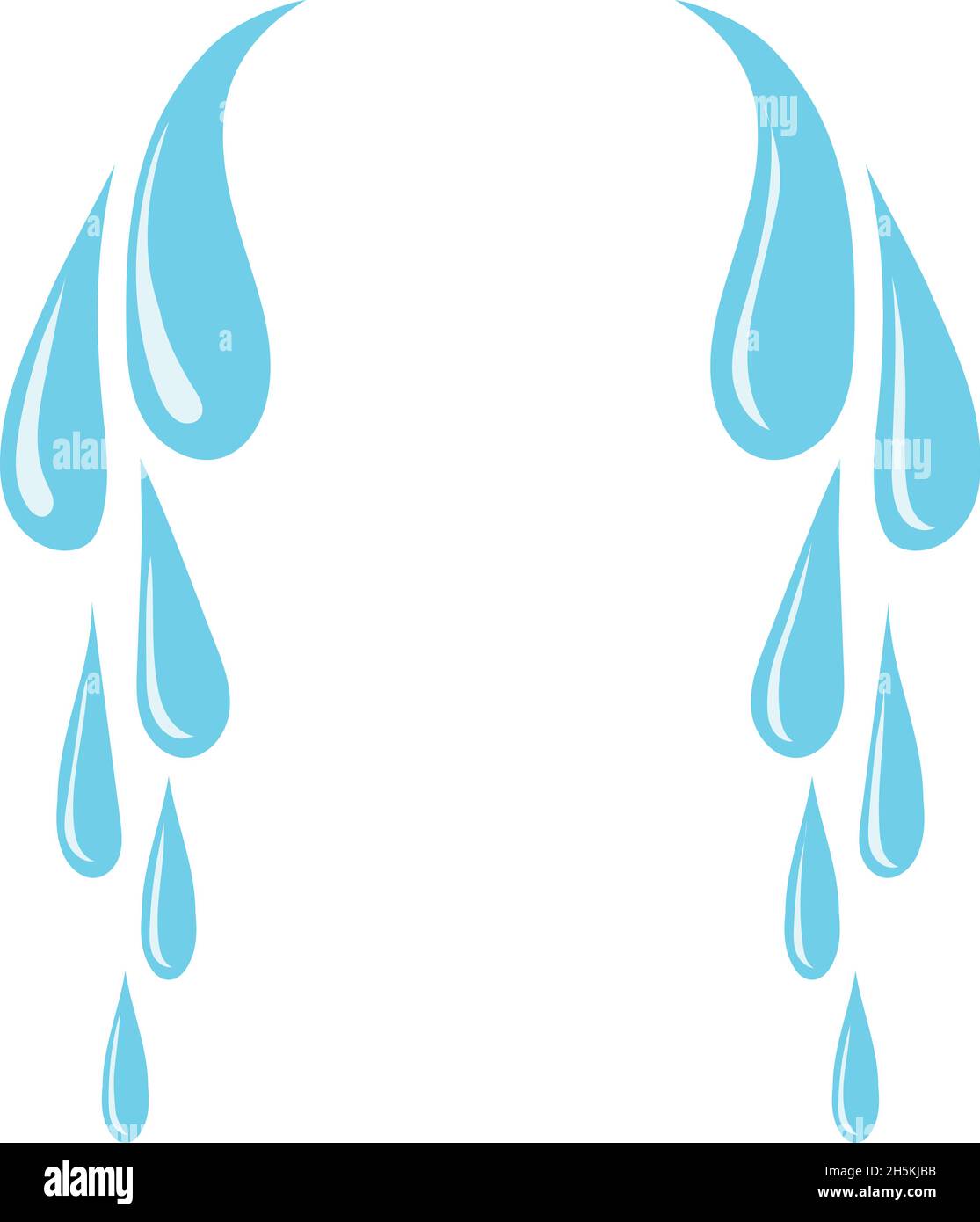 Cartoon drop tear. Tears of crying people, vector illustration isolated