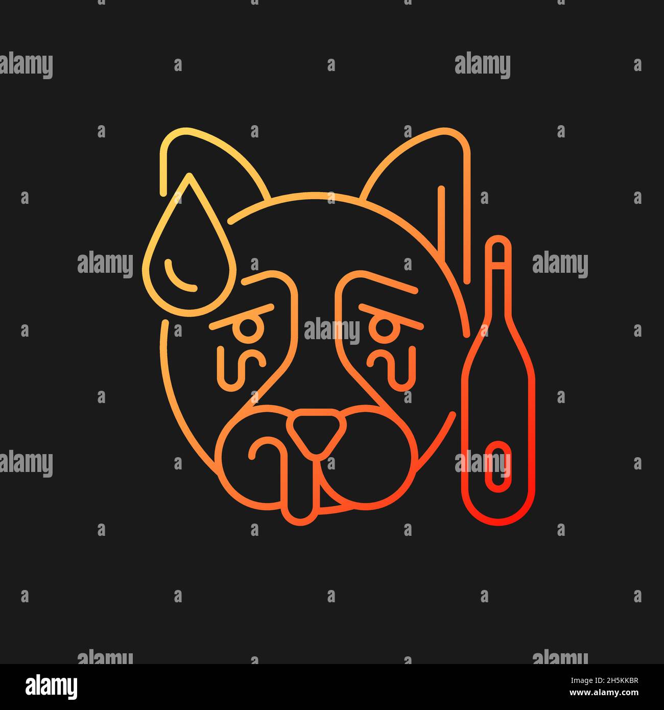 Distemper gradient vector icon for dark theme Stock Vector Image & Art