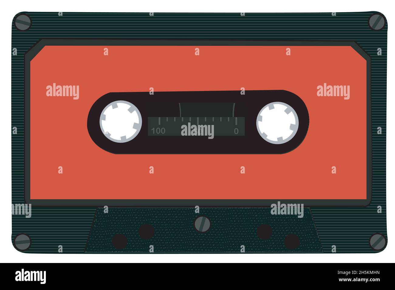 Audio cassette tape isolated on white background Stock Vector Image ...
