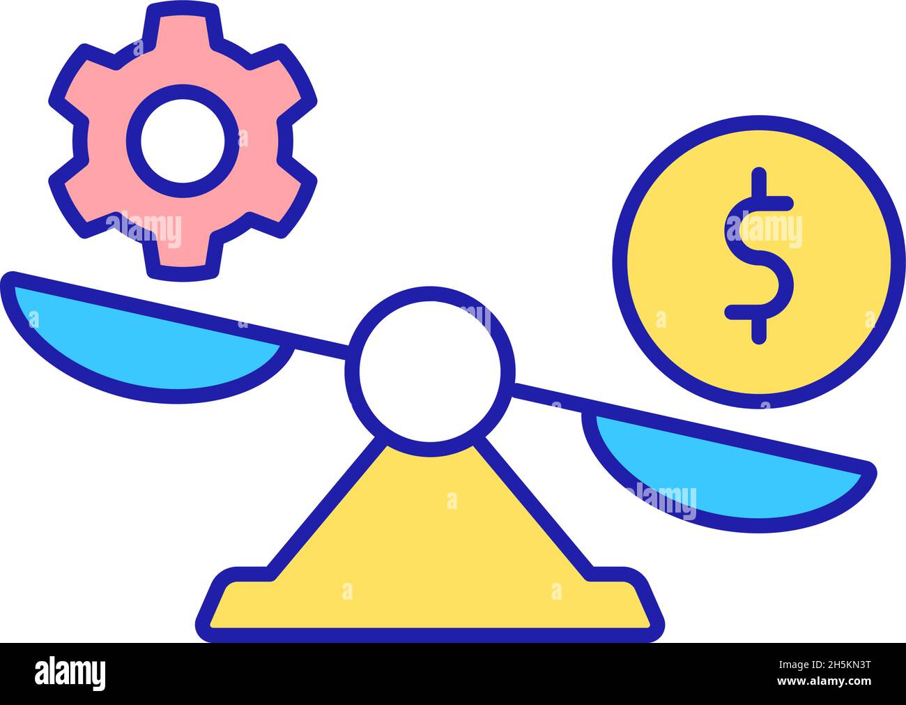 Financial operation evalution RGB color icon Stock Vector