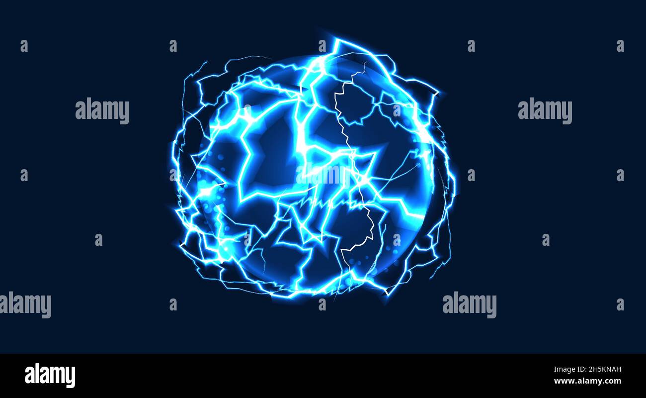 Realistic electric ball or abstract plasma sphere Vector Image