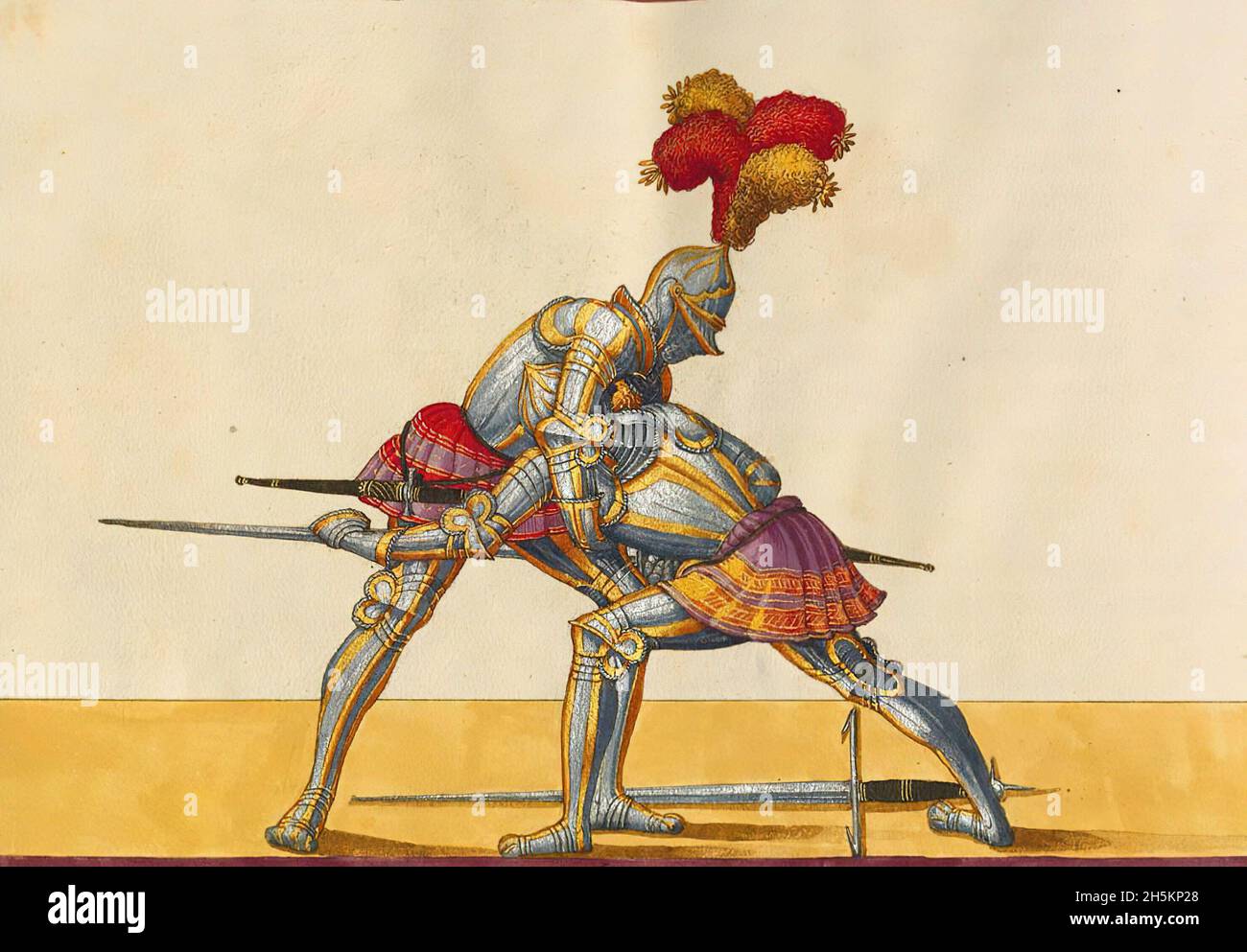 Knights in 1617th German martial arts Stock Photo Alamy