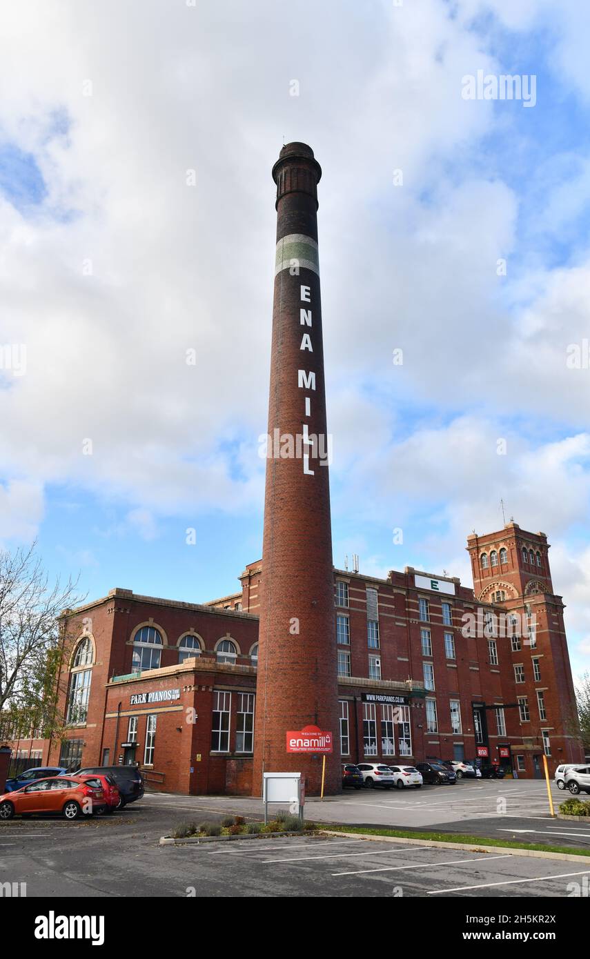 Ena Mill chimney, Atherton, Lancashire, Britain, Uk Stock Photo Alamy