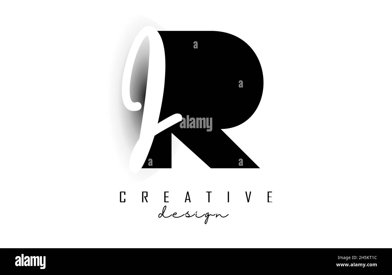 Letters RI logo with a minimalist design. Letters R and I with ...