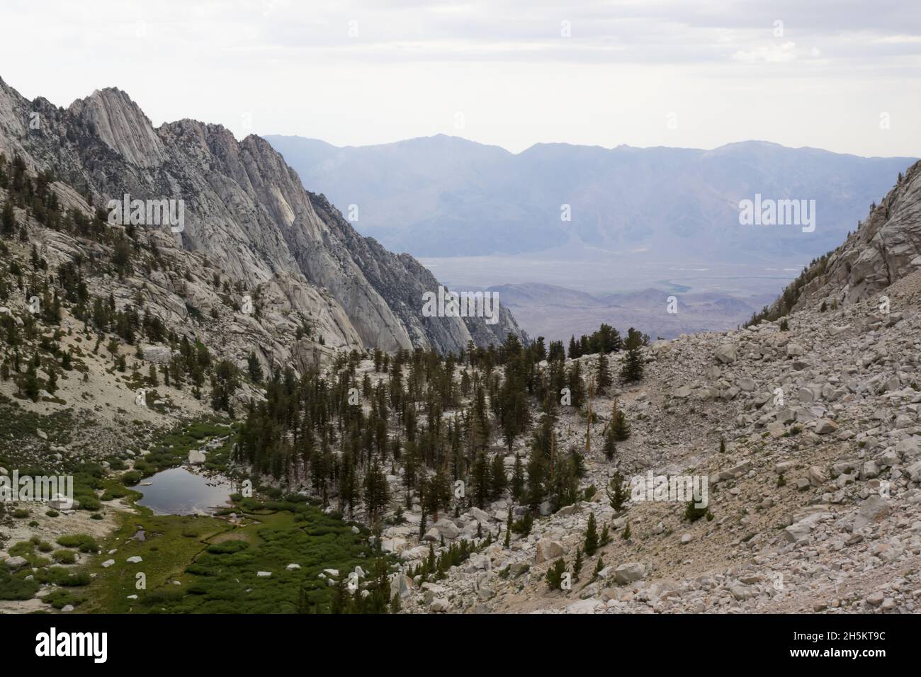 The Sierra Nevada mountains near Mount Whitney. Stock Photo