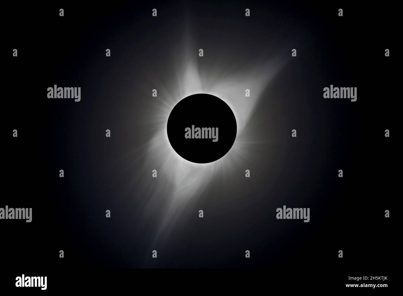 The solar corona during a total solar eclipse. Stock Photo