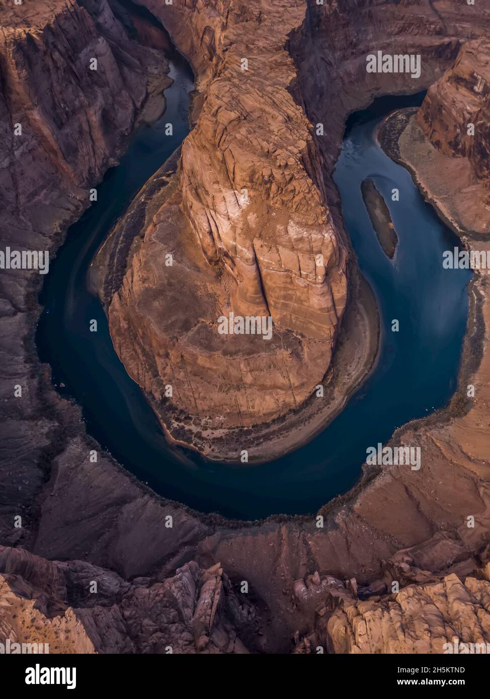 An aerial view of Horseshoe Bend Stock Photo Alamy
