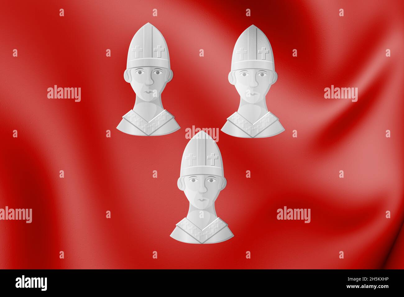 3D Eemnes coat of arms (Utrecht), Netherlands. 3D Illustration. Stock Photo
