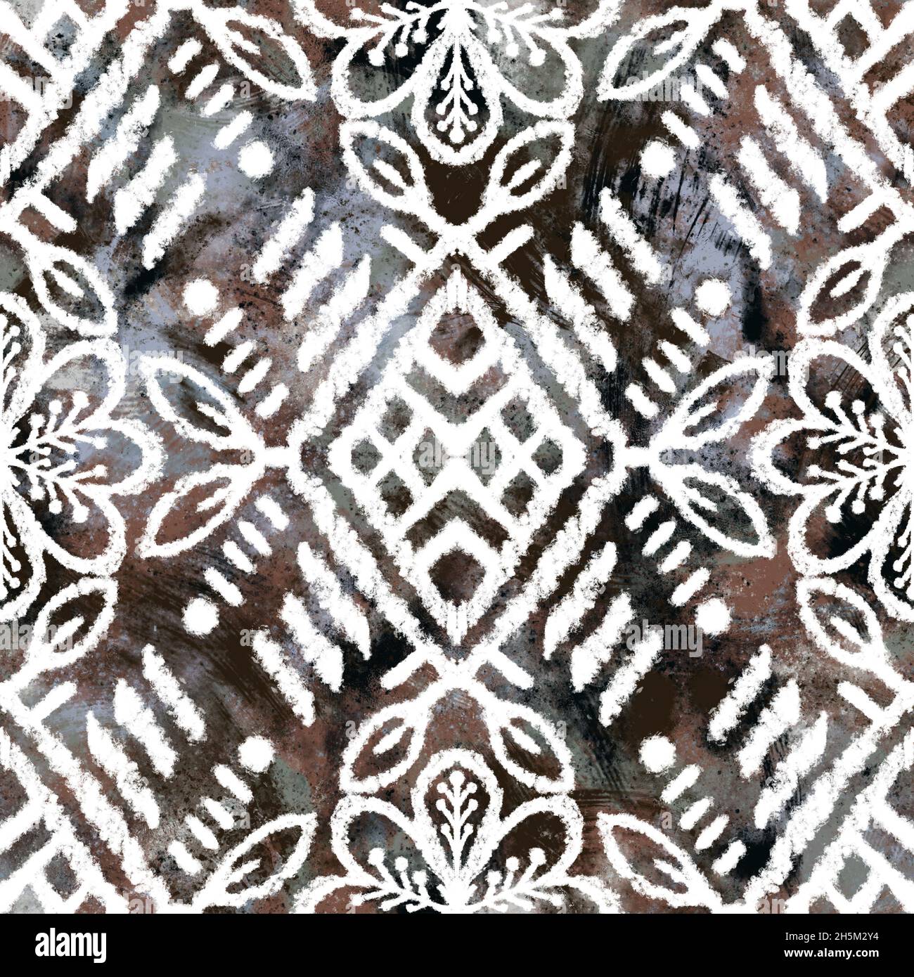 Seamless neutral and white grungy classic abstract surface pattern ...
