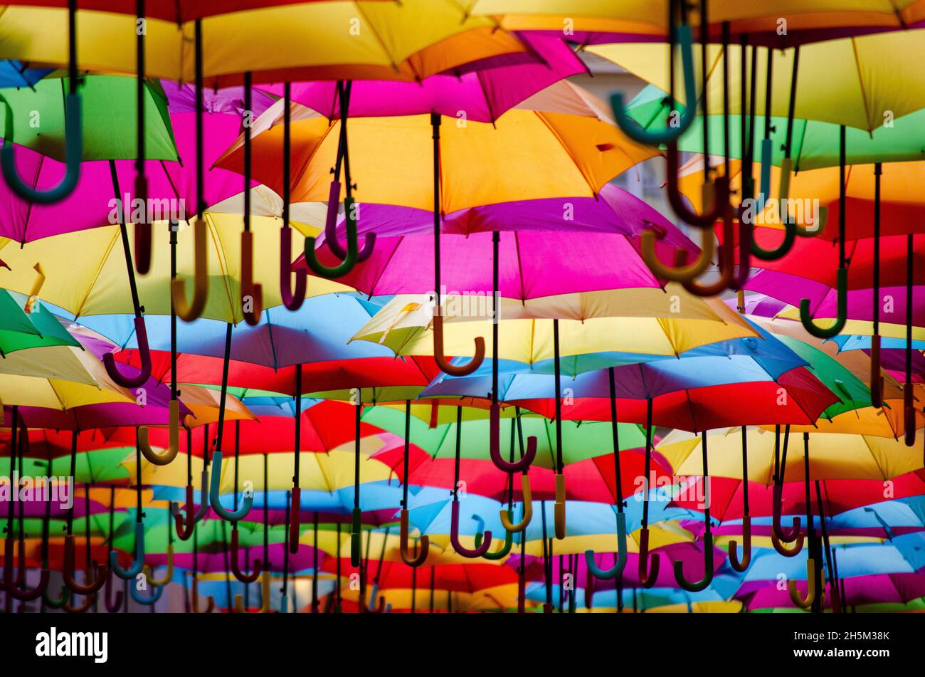 Roof of umbrellas in Paris, France Stock Photo Alamy
