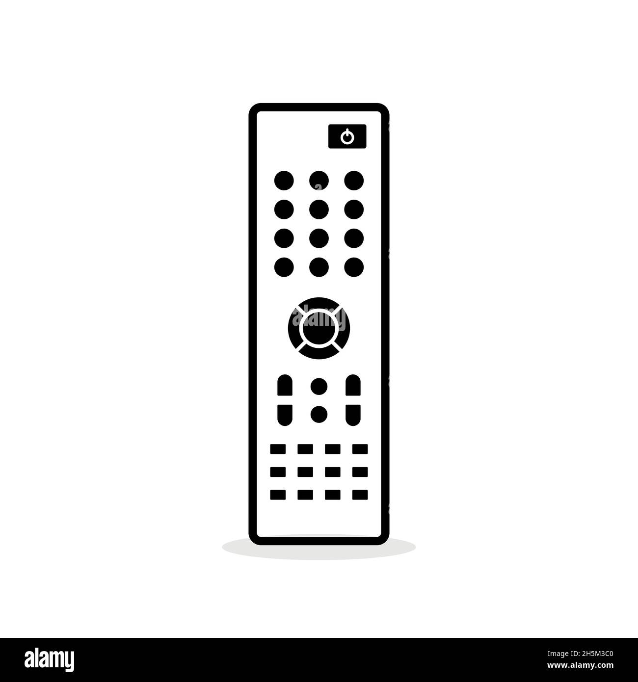 Remote control. Flat icon. Black thick line. TV remote controller