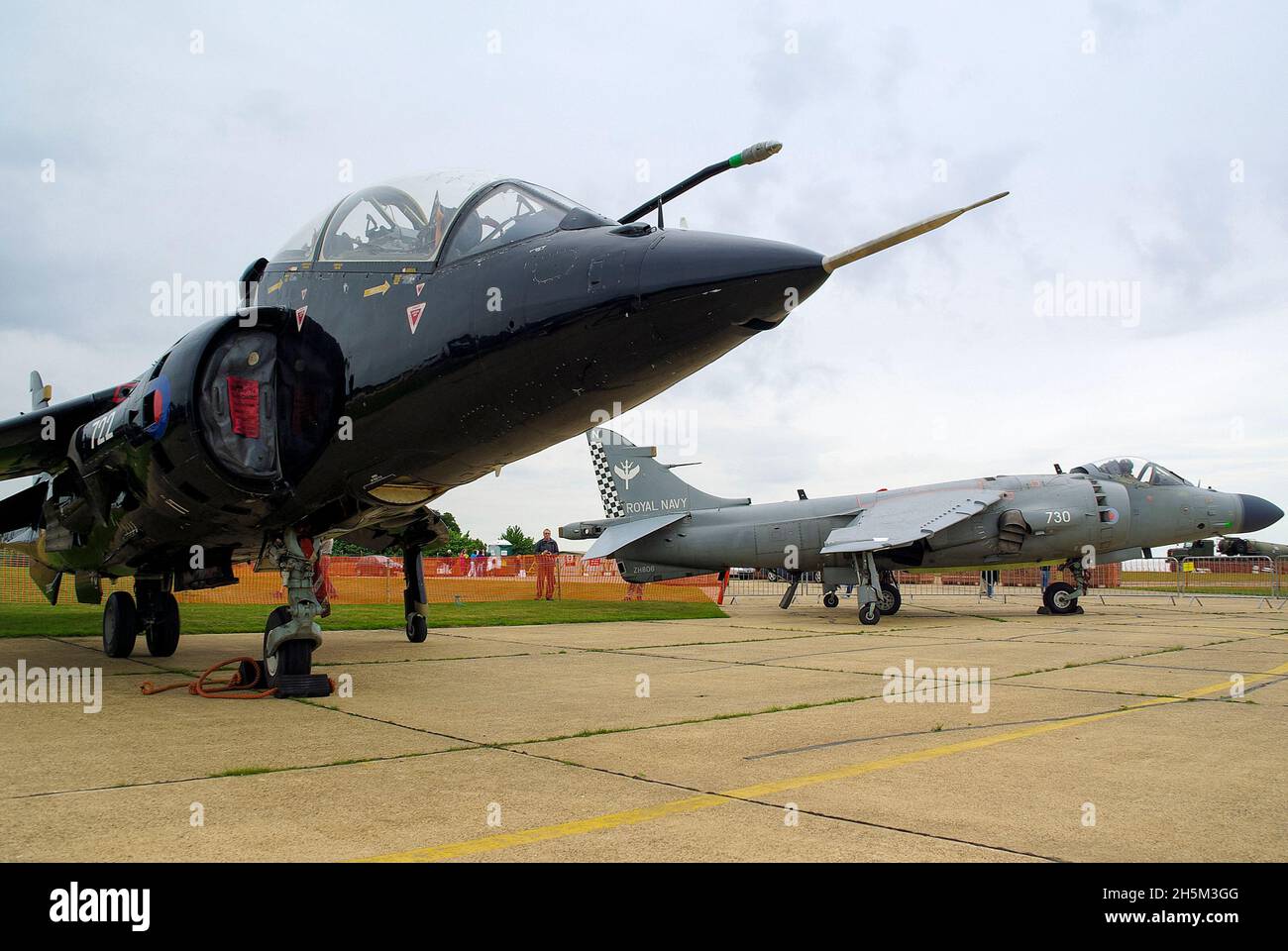 British Aerospace Sea Harrier T.8N FA2 jets formerly with Royal