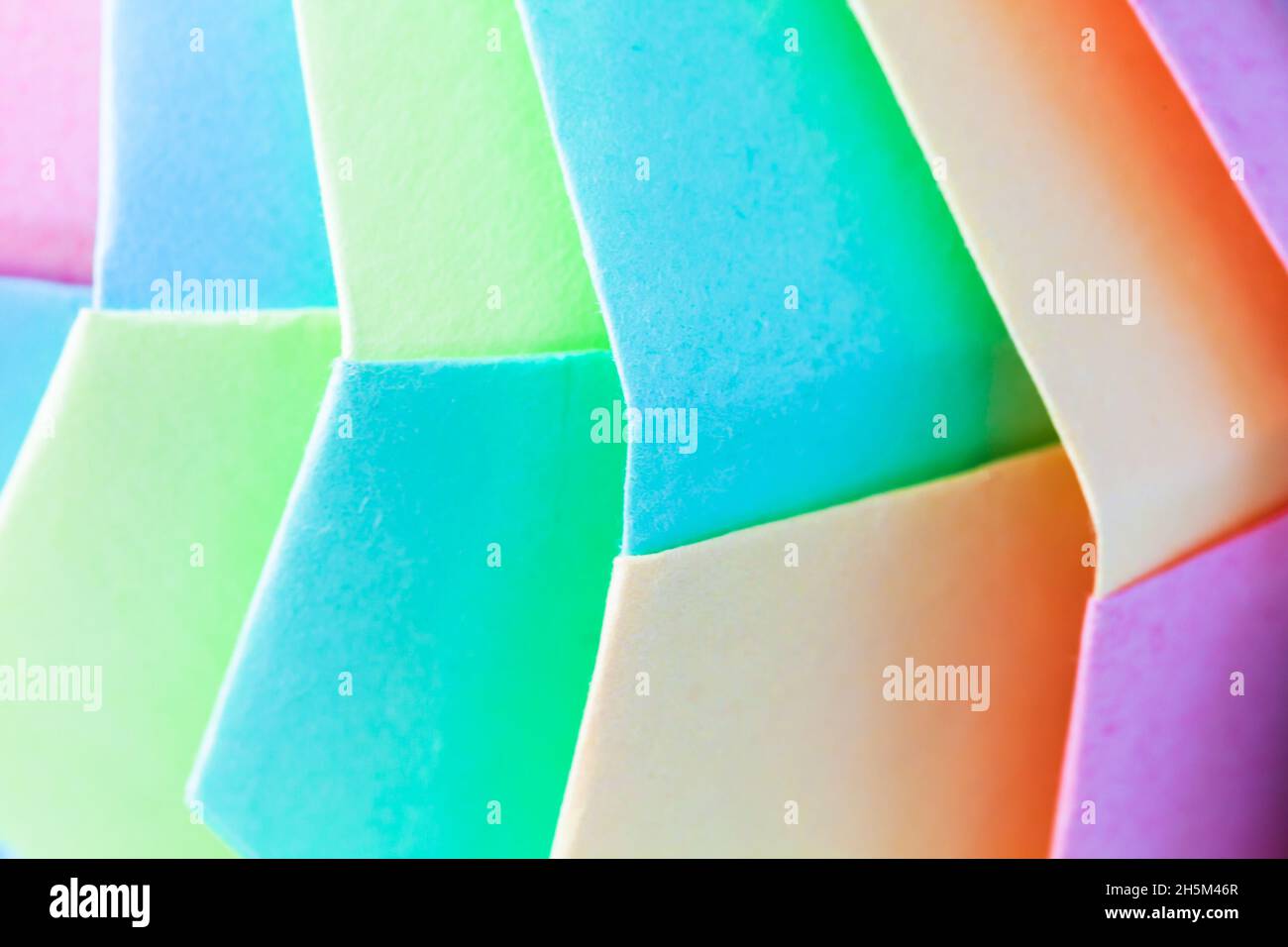 Colorful origami background, abstract parametric pattern made of paper sheets Stock Photo