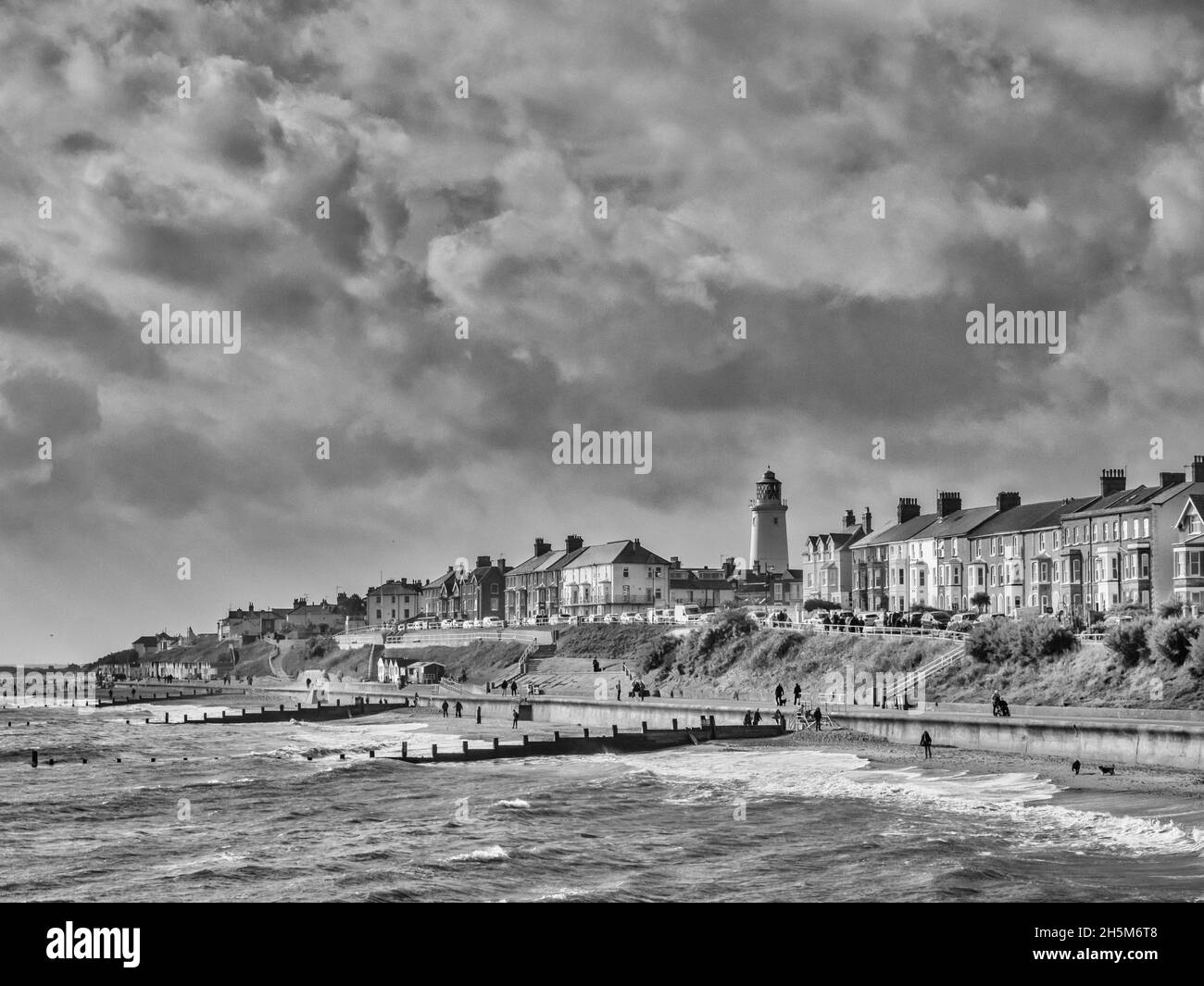 Pictorial image of the coastal resort town of Southwold in the county of Suffolk of East Anglia in Southwest England Stock Photo