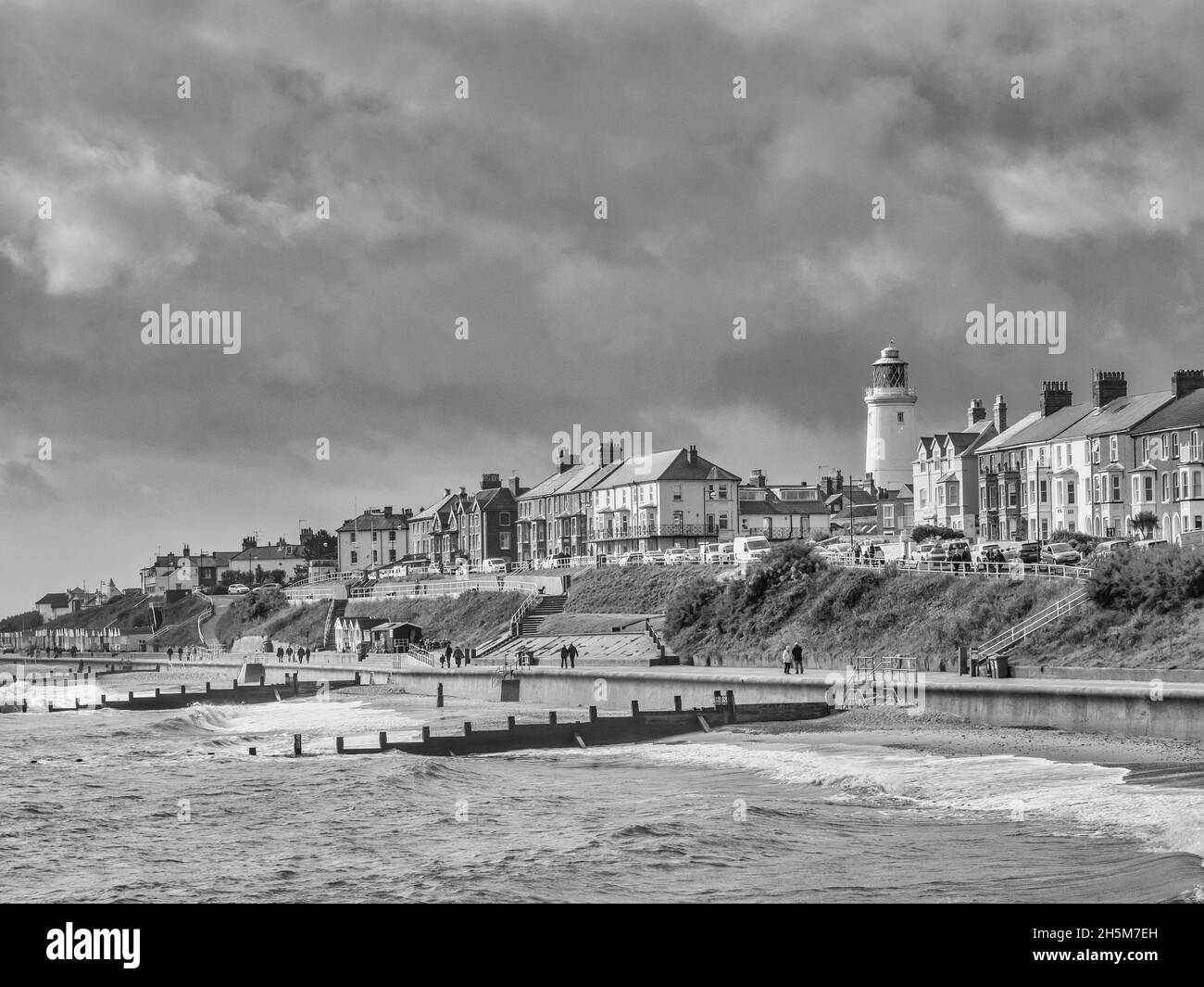 Pictorial image of the coastal resort town of Southwold in the county of Suffolk of East Anglia in Southwest England Stock Photo