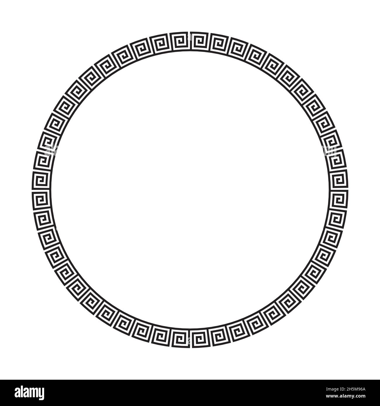 Circle frame of simple greek pattern Stock Vector Image & Art - Alamy