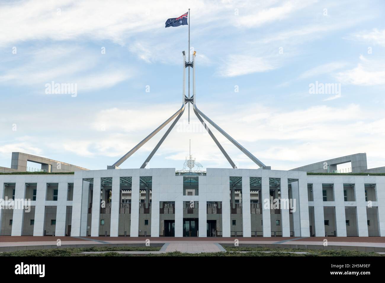 an afternoon close shot of federal parliament house at canberra Stock Photo