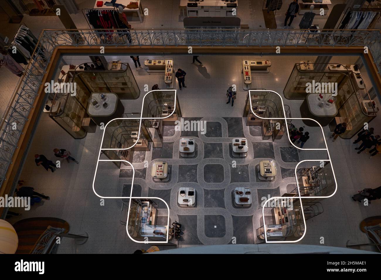 Samaritaine large luxury department store with beautiful Art Nouveau