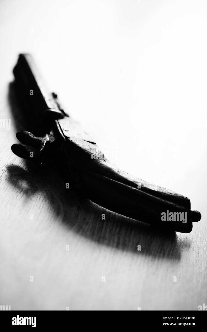 Pistol gun thriller book cover design photo with dramatic dark and