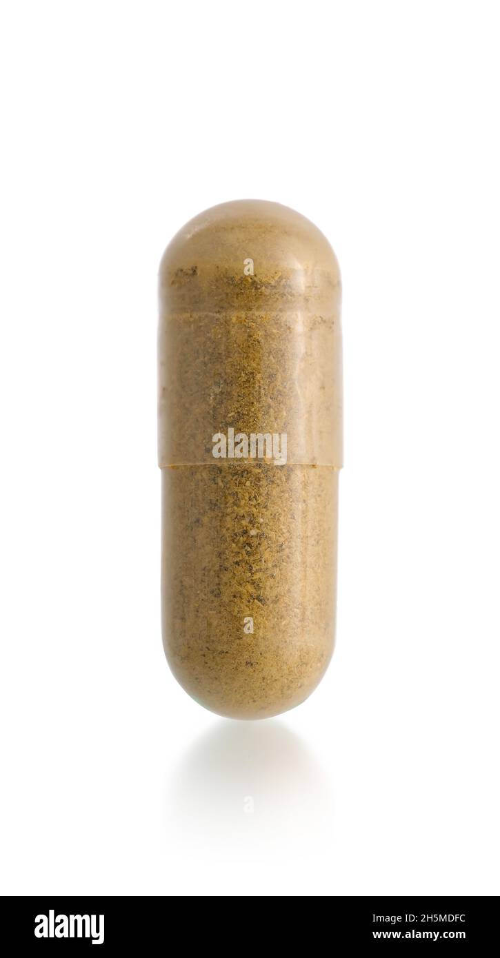 Vitamin K pill isolated on white background Stock Photo Alamy