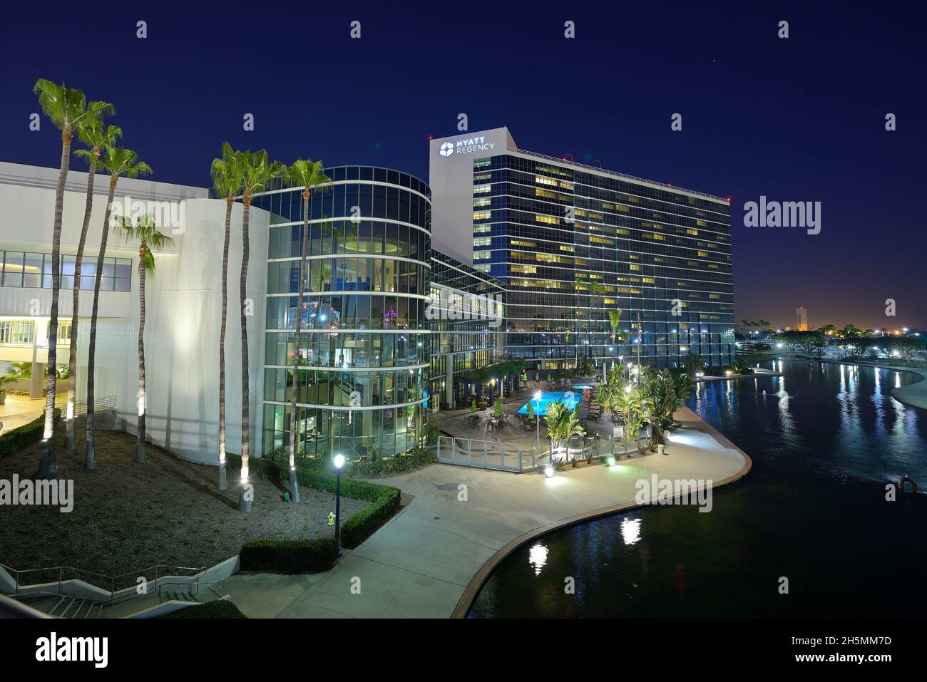 The Hyatt Regency hotel at the waterfront, Long Beach CA Stock Photo ...