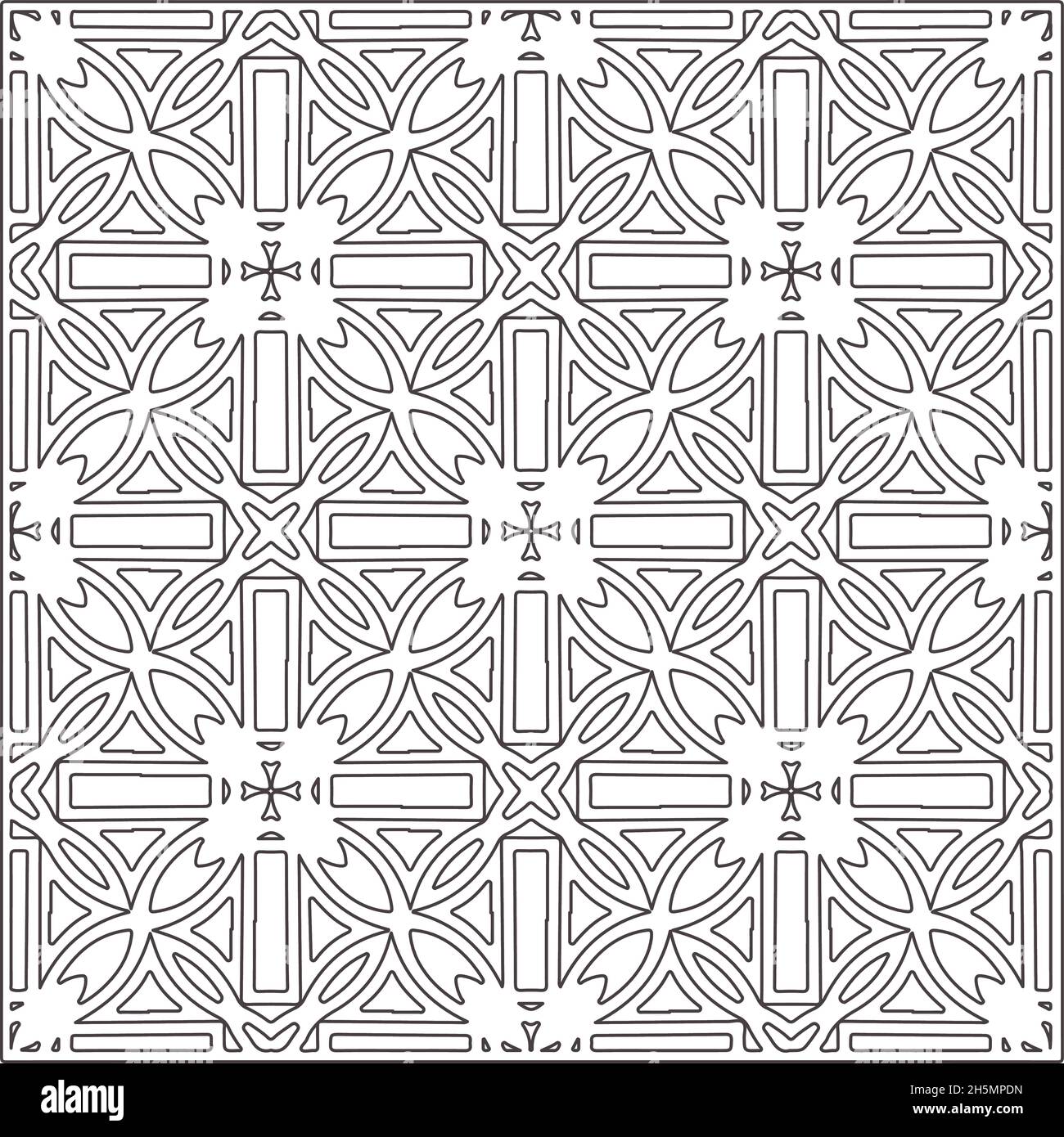 Vector pattern with symmetrical elements . Repeating geometric tiles ...