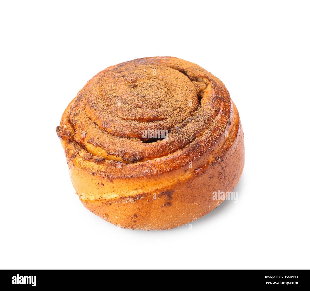 Delicious cinnamon roll on white background Stock Photo - Alamy