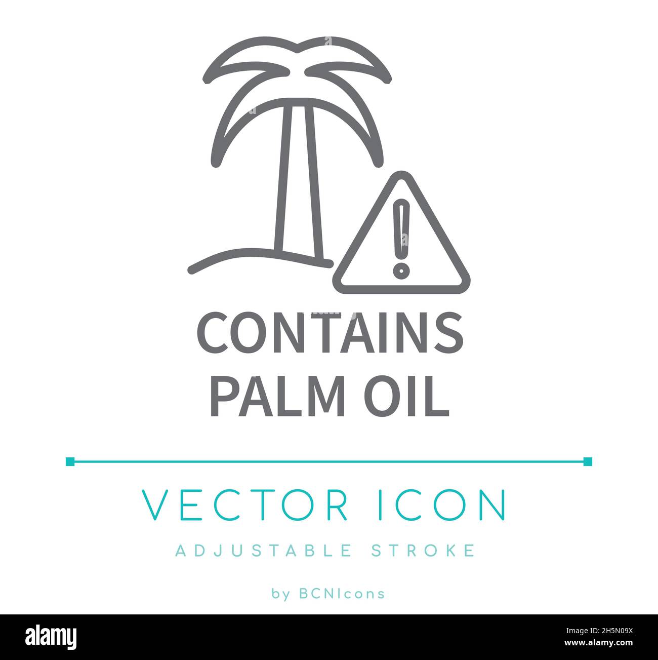 Contains Palm Oil Food Allergens Warning Vector Line Icon Stock Vector Image & Art Alamy