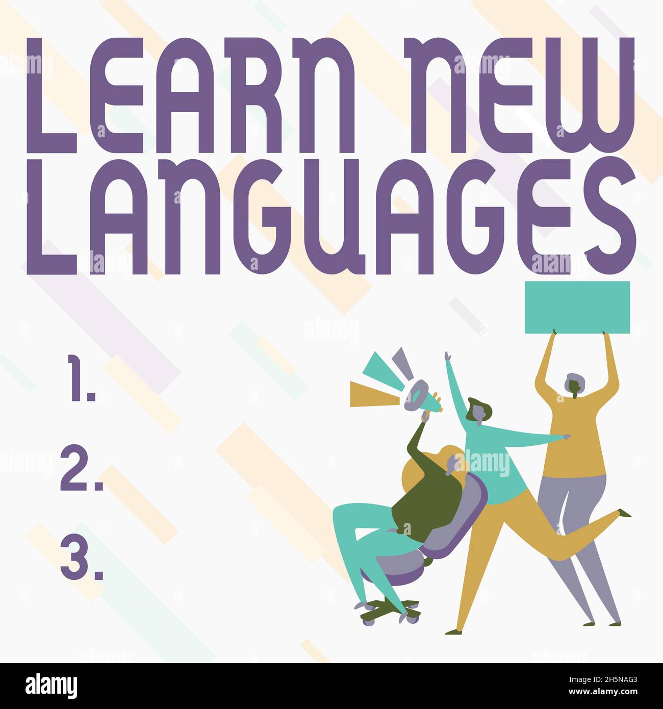 Writing displaying text Learn New Languages. Business concept ...