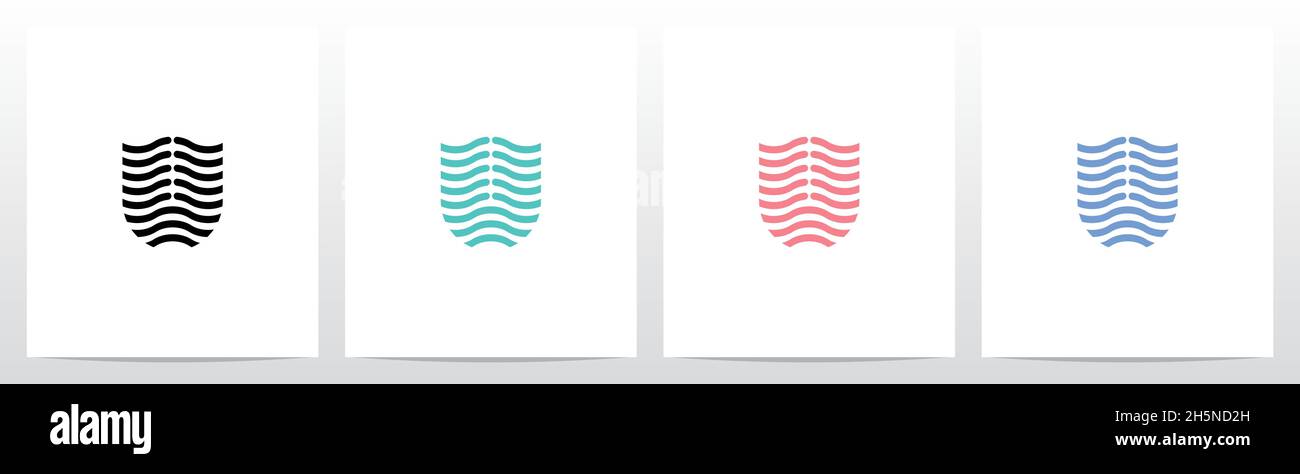 Wavy Lines Forming Letter Logo Design U Stock Vector Image & Art - Alamy