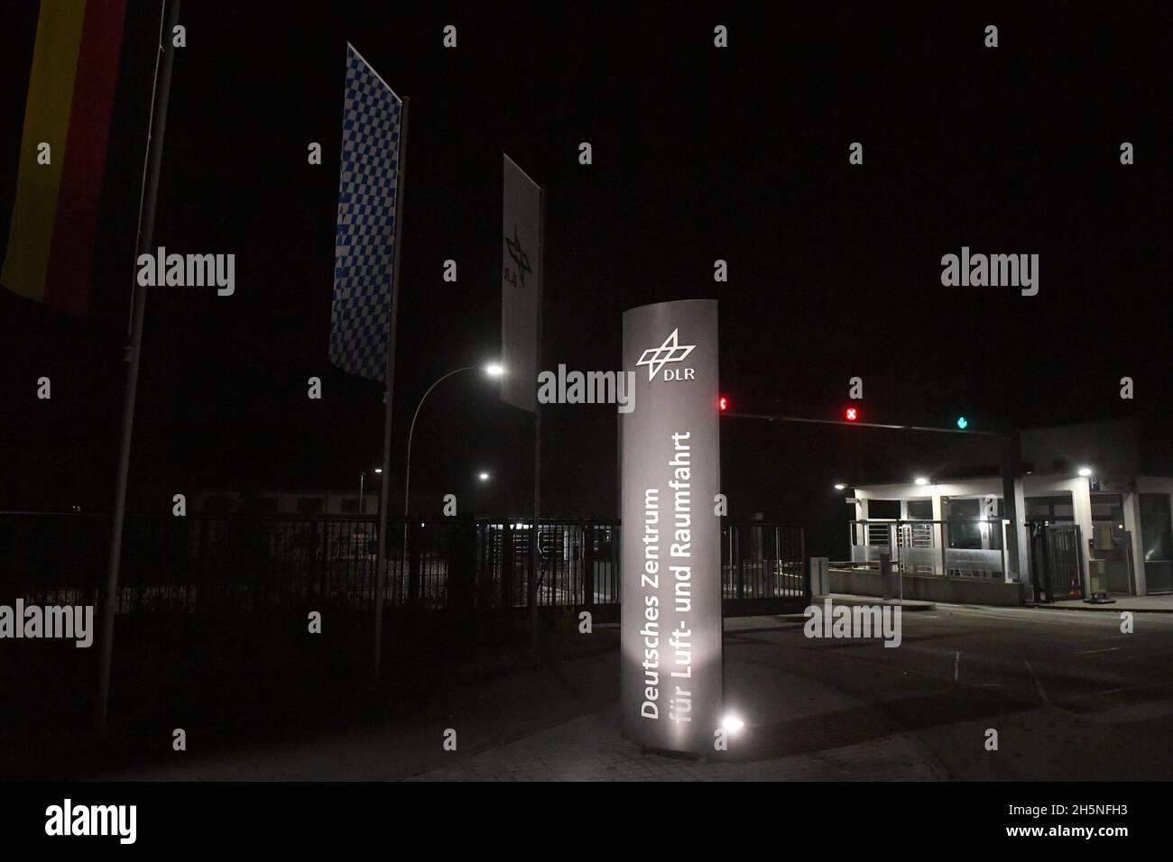 11 November 2021, Bavaria, Oberpfaffenhofen: The entrance to the German ...