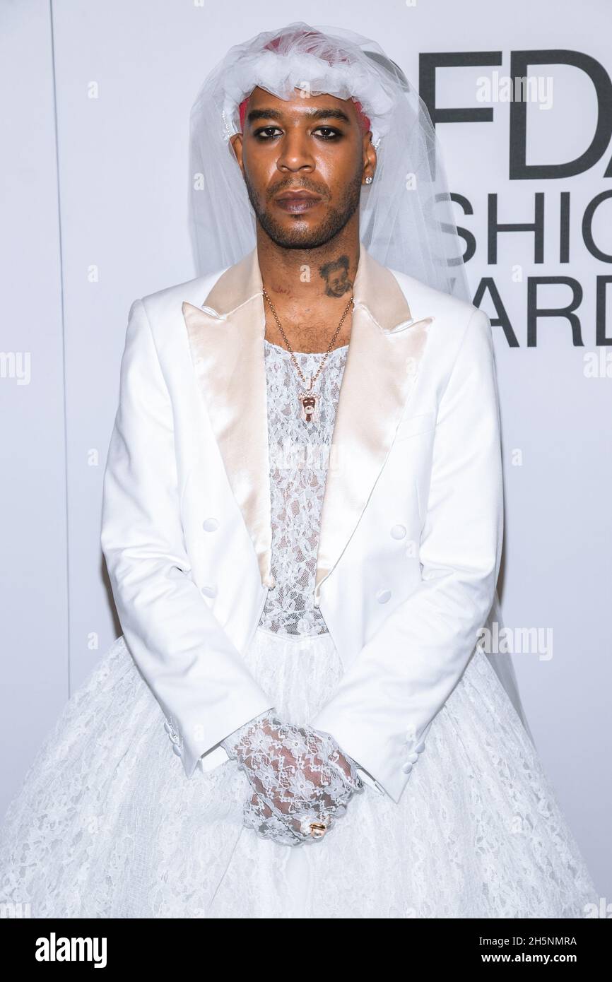 Kid Cudi wearing ERL walking on the red carpet at the 2021 CFDA Fashion