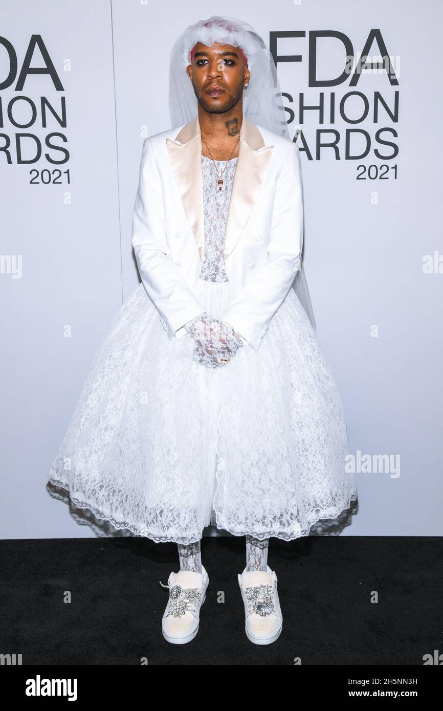 Kid Cudi wearing ERL walking on the red carpet at the 2021 CFDA Fashion