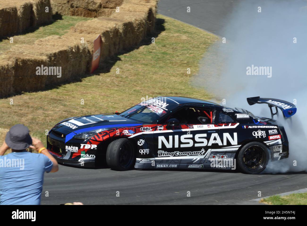 Darren Kelly 2011 Nissan R35 GTR, drifting at the Leadfoot Festival ...