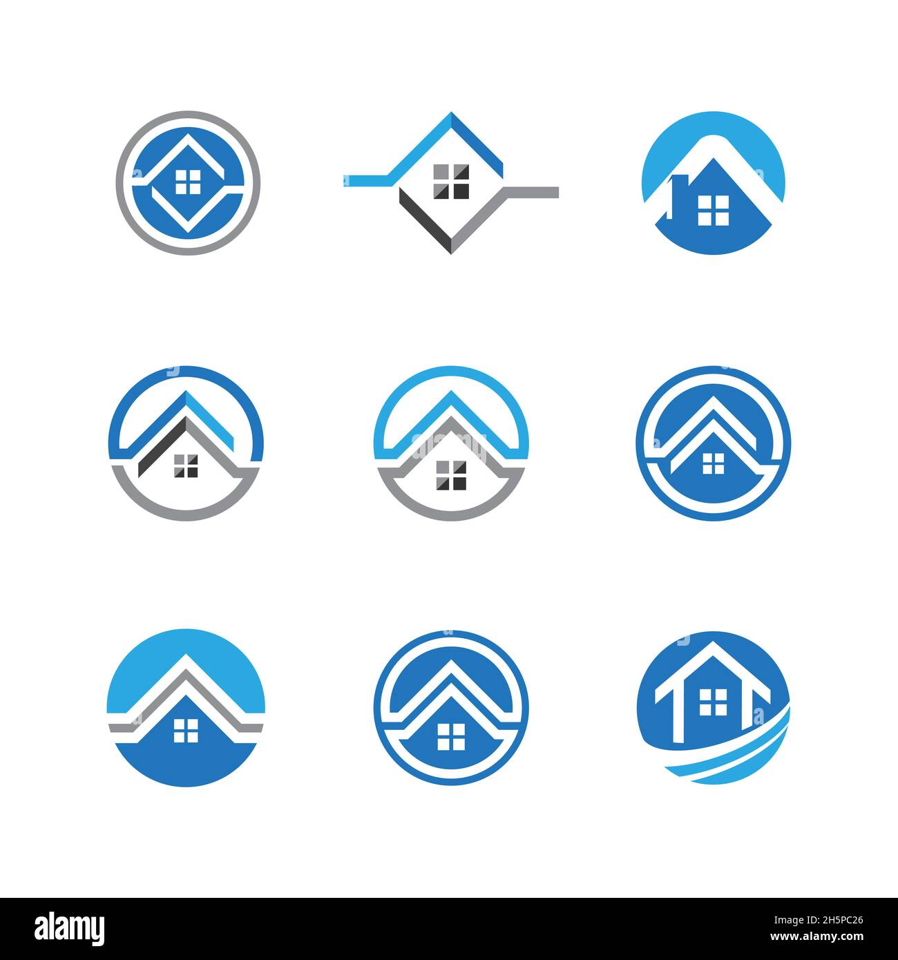 Real Estate , Property and Construction Logo design Stock Photo Alamy