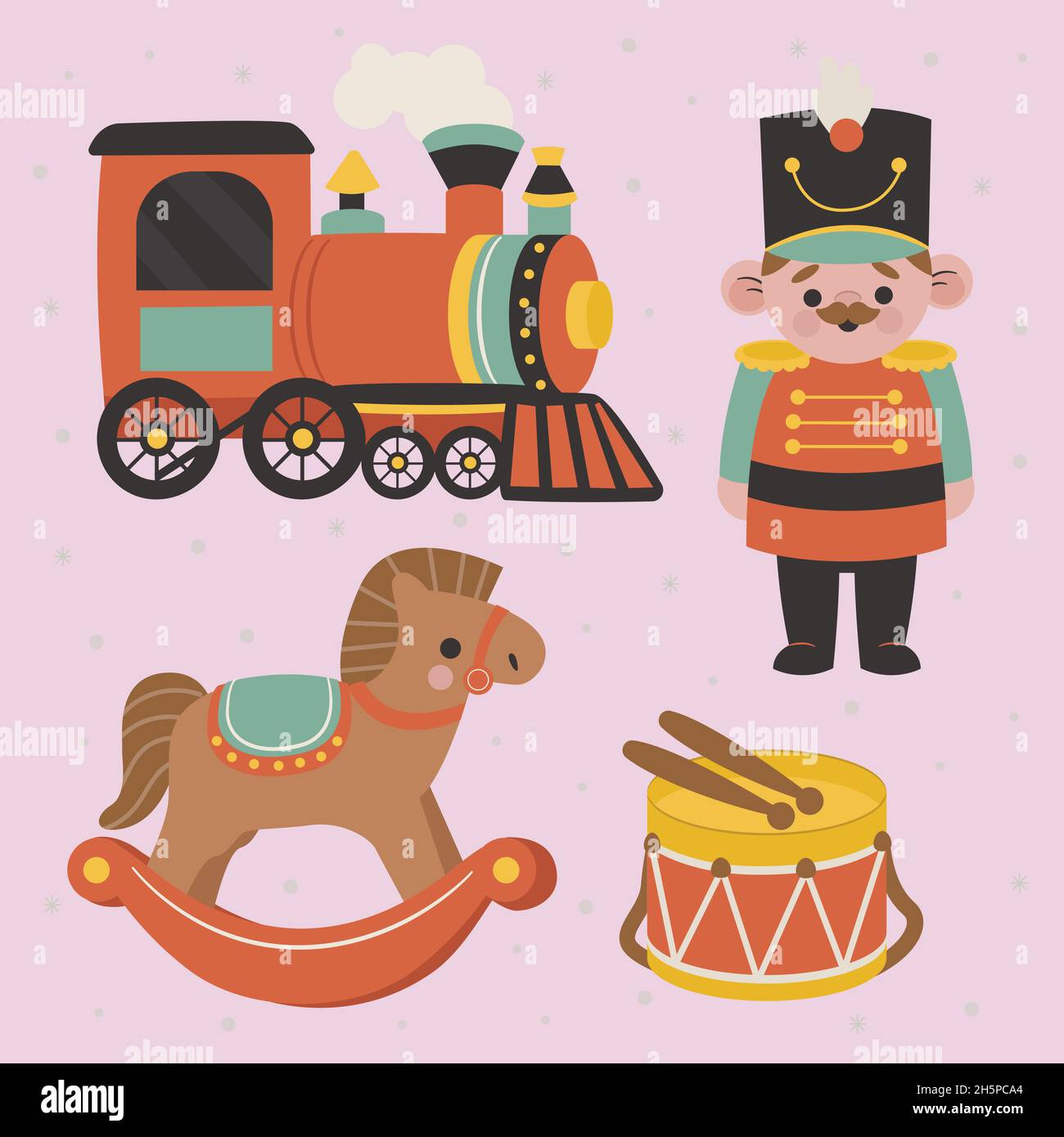 element collection christmas vector design illustration Stock Vector