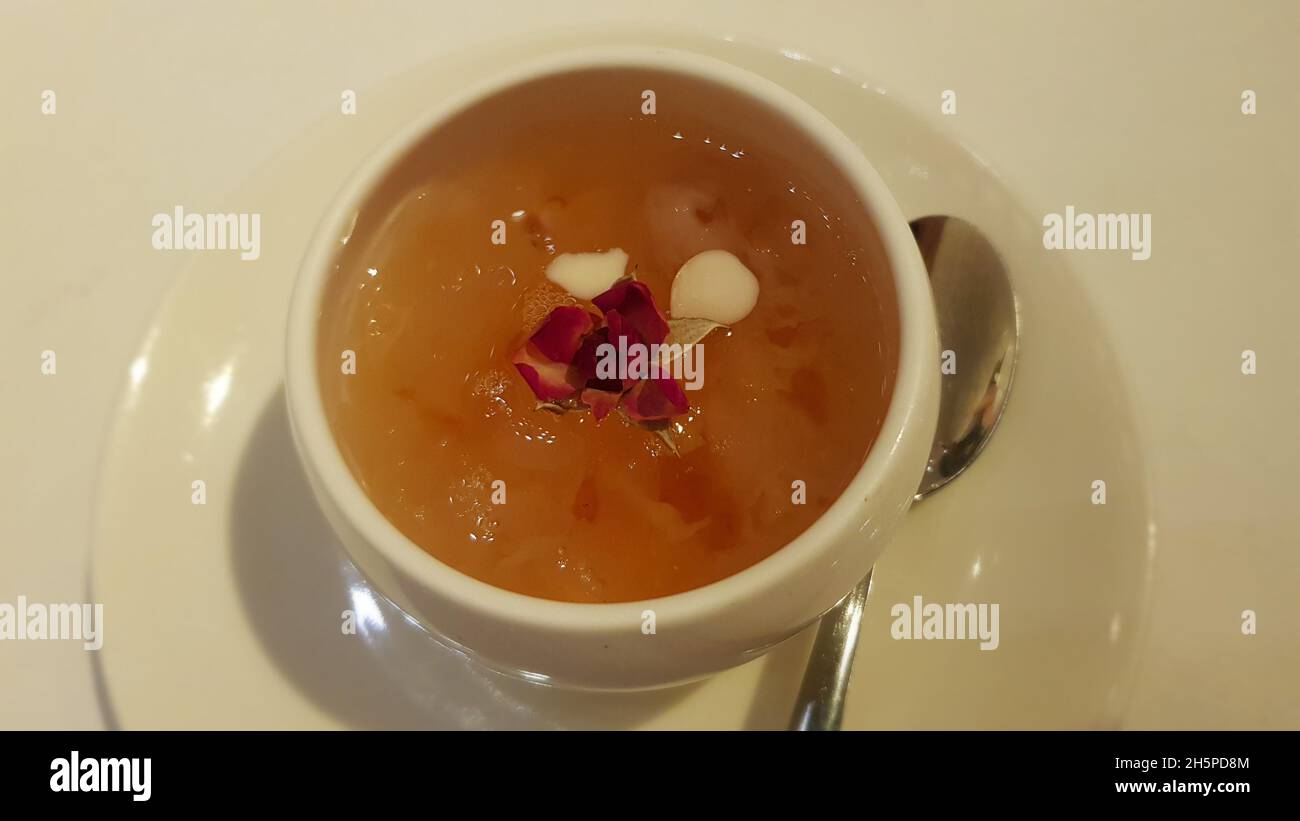 Delicious Sea Bird Nest dessert Stock Photo Alamy