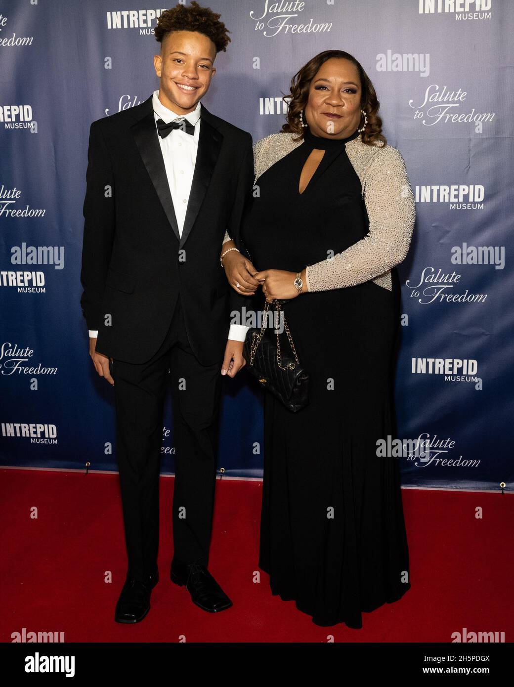 New York, USA. 10th Nov, 2021. Jordan Canedy and Dana Canedy attend the