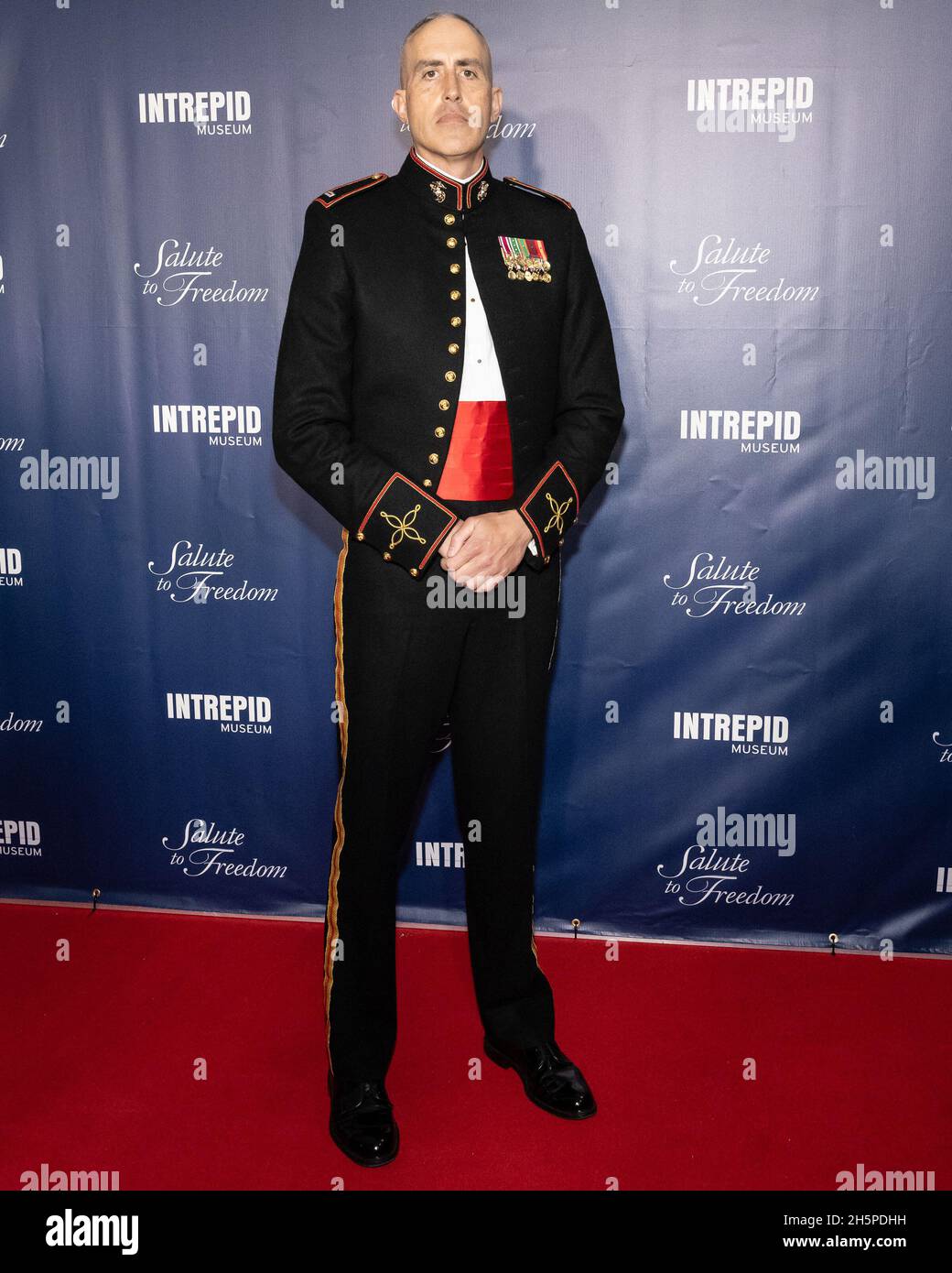New York, USA. 10th Nov, 2021. Valor Award recipient CWOS Stephen Rudinski attends the Salute to Freedom Gala at the Intrepid Sea, Air & Space Museum in New York, New York, on Nov. 10, 2021. (Photo by Gabriele Holtermann/Sipa USA) Credit: Sipa USA/Alamy Live News Stock Photo