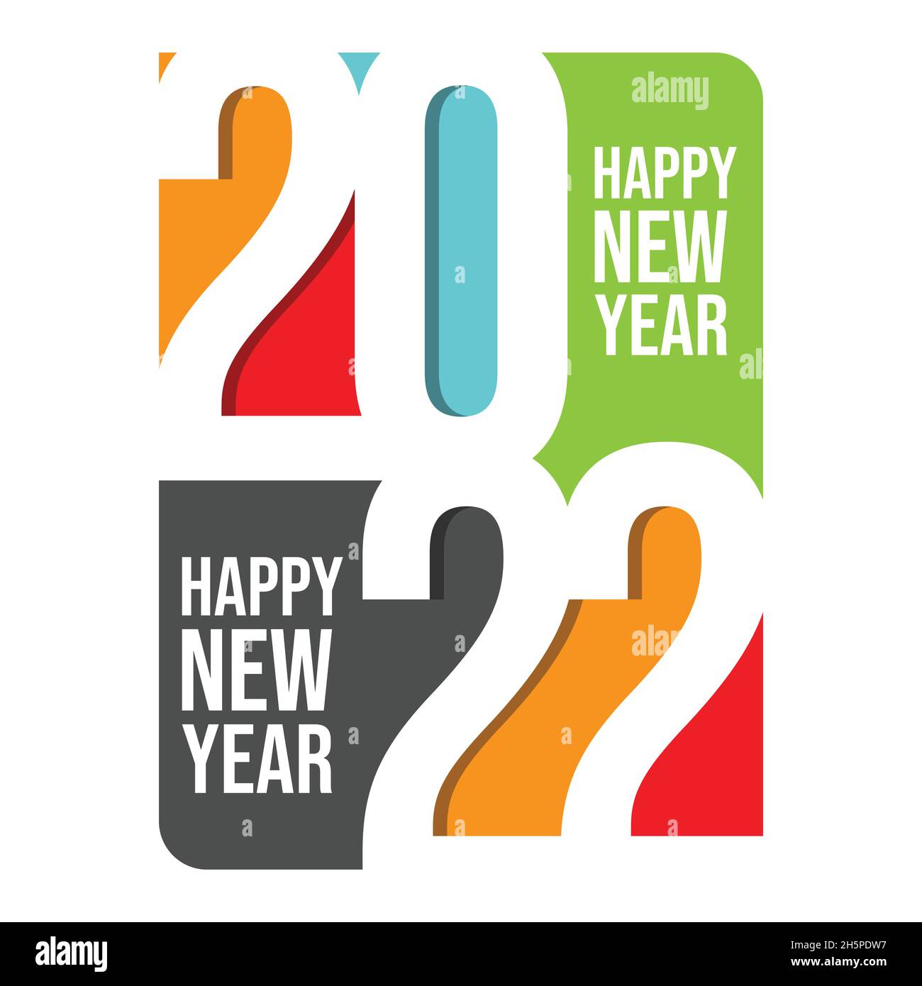 Happy new year 2022 greeting vector. Happy new year 2022 background vector image Stock Vector