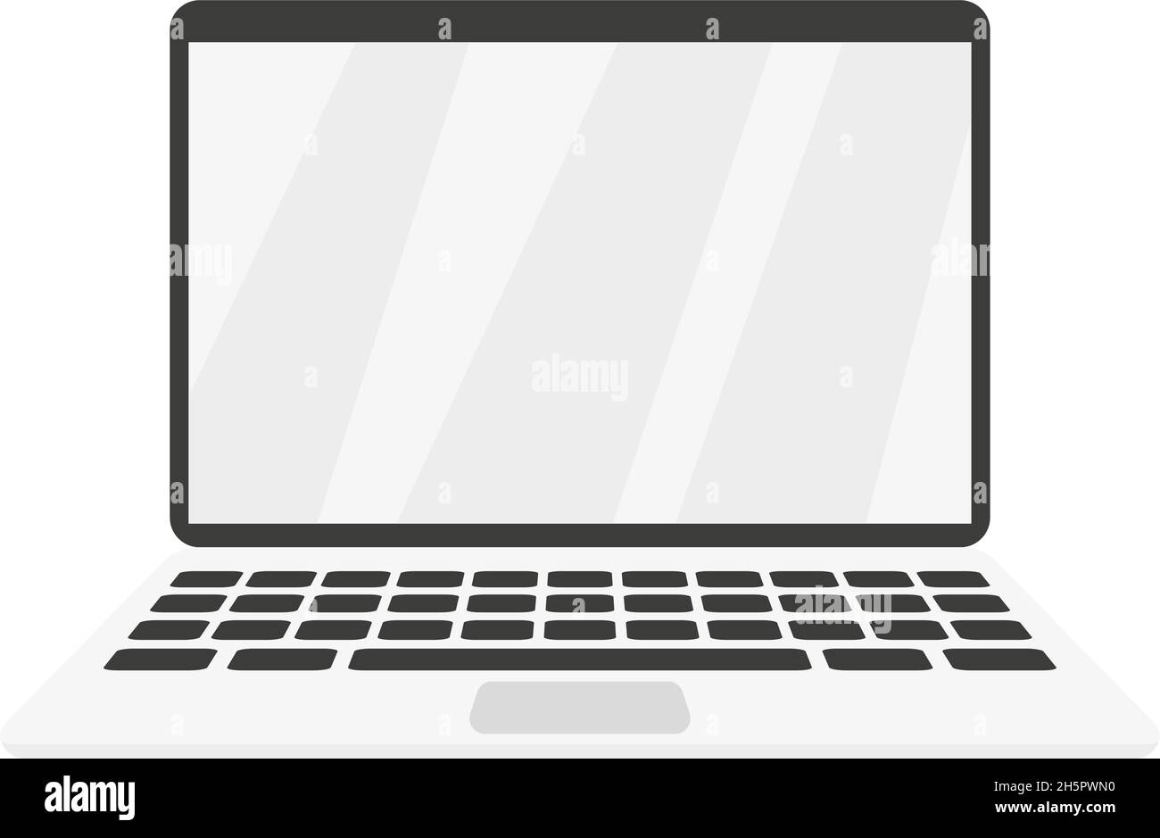 laptop vector illustration on white background, flat style Stock Vector ...