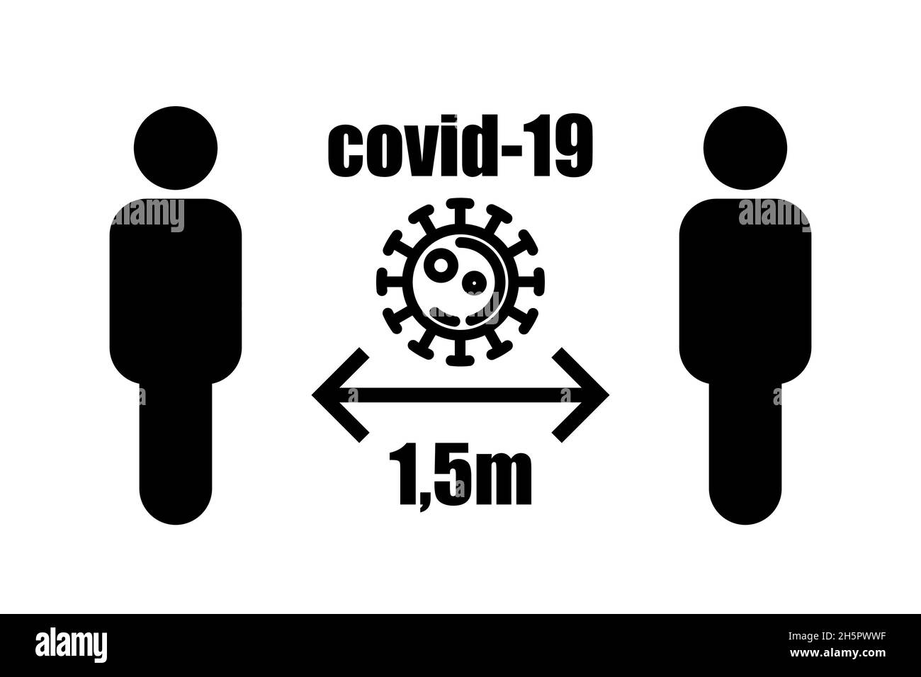 Covid-19 social distance, coronavirus personal quarantine vector isolated protective illustration. Stock Vector