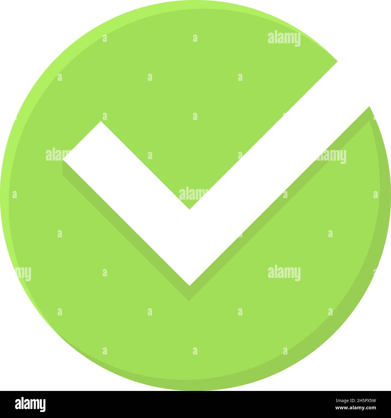 green check mark in the circle, vector illustration Stock Vector Image