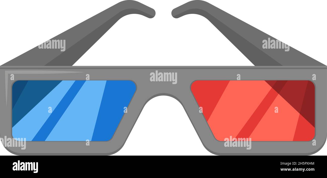 glasses for watching movies on a white background, vector Stock Vector