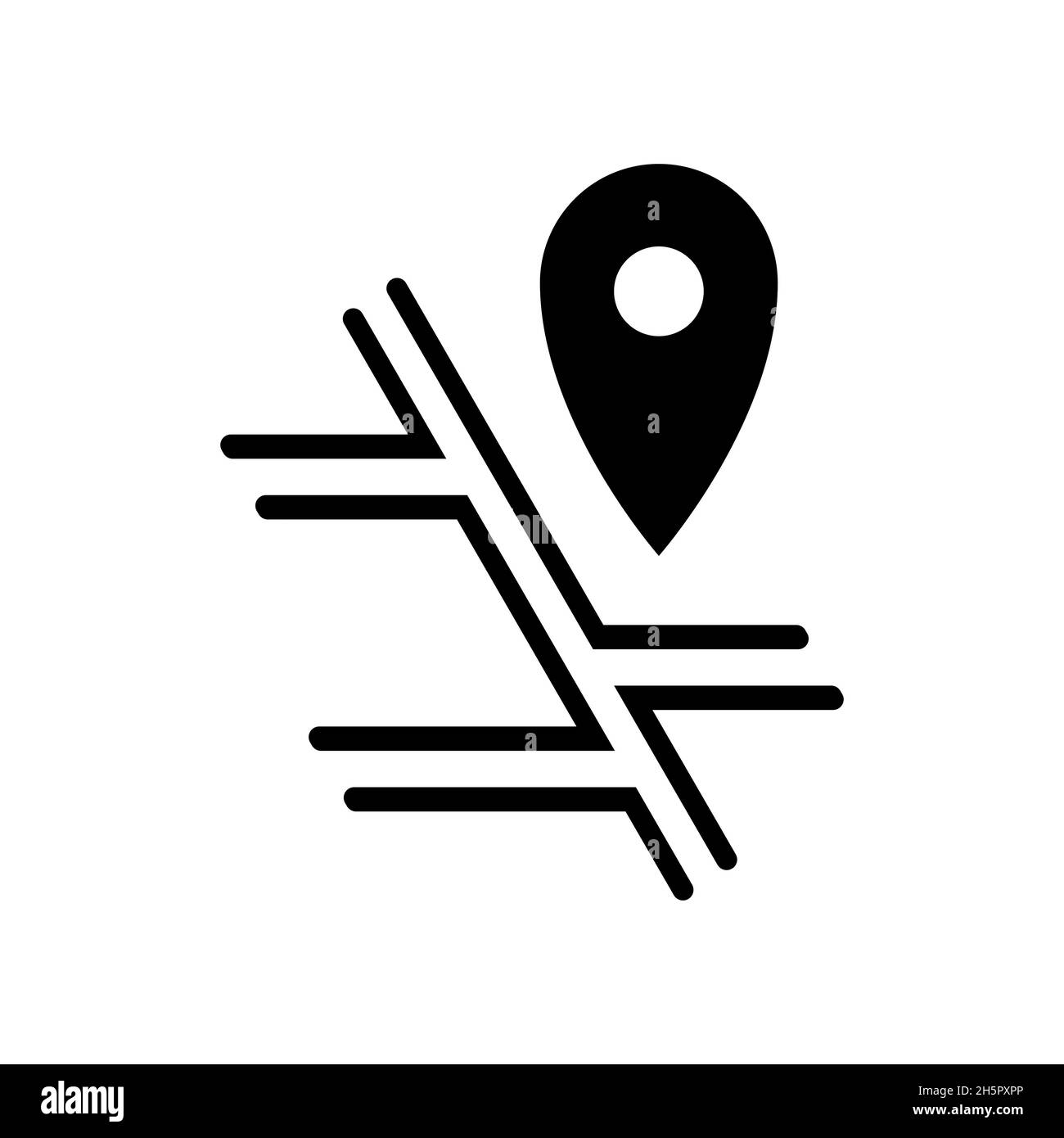 Map pointer vector isolated pin. Gps navigation icon, symbol ...