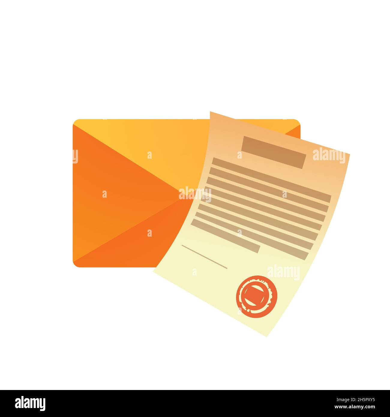 Envelope mail vector isolated paper message letter concept illustration