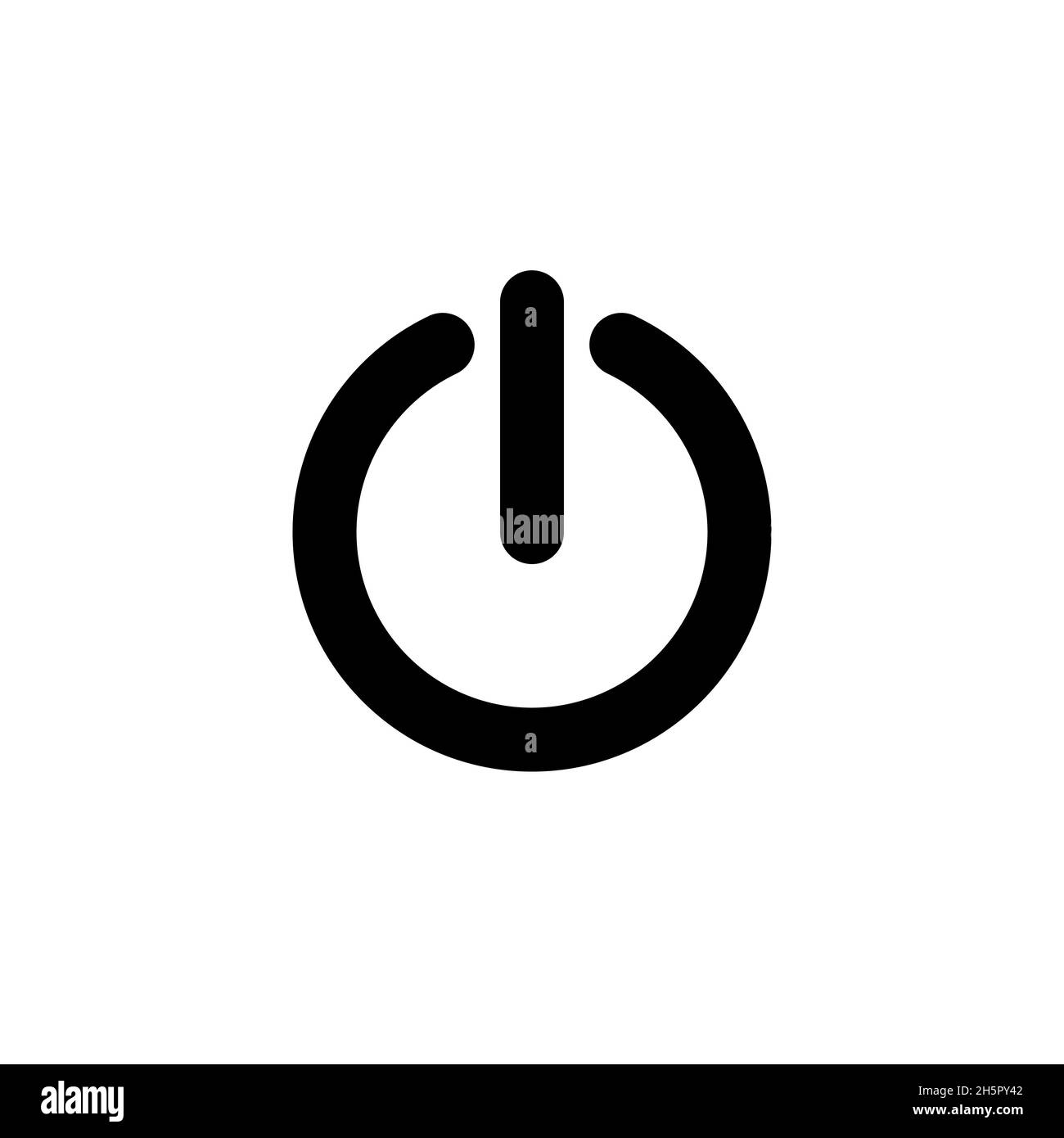 Power on and off black icon, electrical button vector design, isolated ...