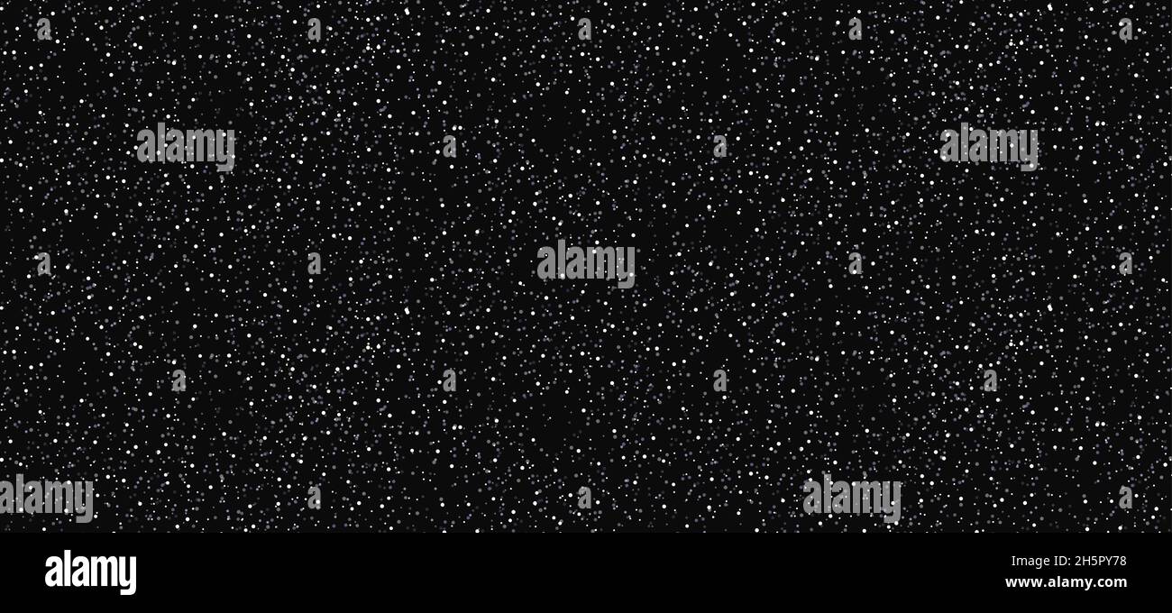 Starry night sky vector flat wallpaper. Dark background with stars