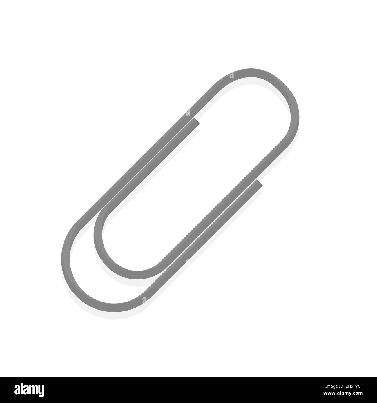 Clip office vector flat illustration, paperclip isolated concept Stock ...