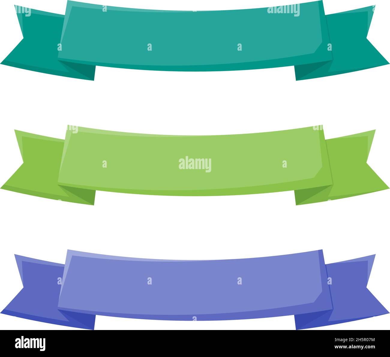 set of narrow colored ribbons arc down, vector Stock Vector Image & Art ...